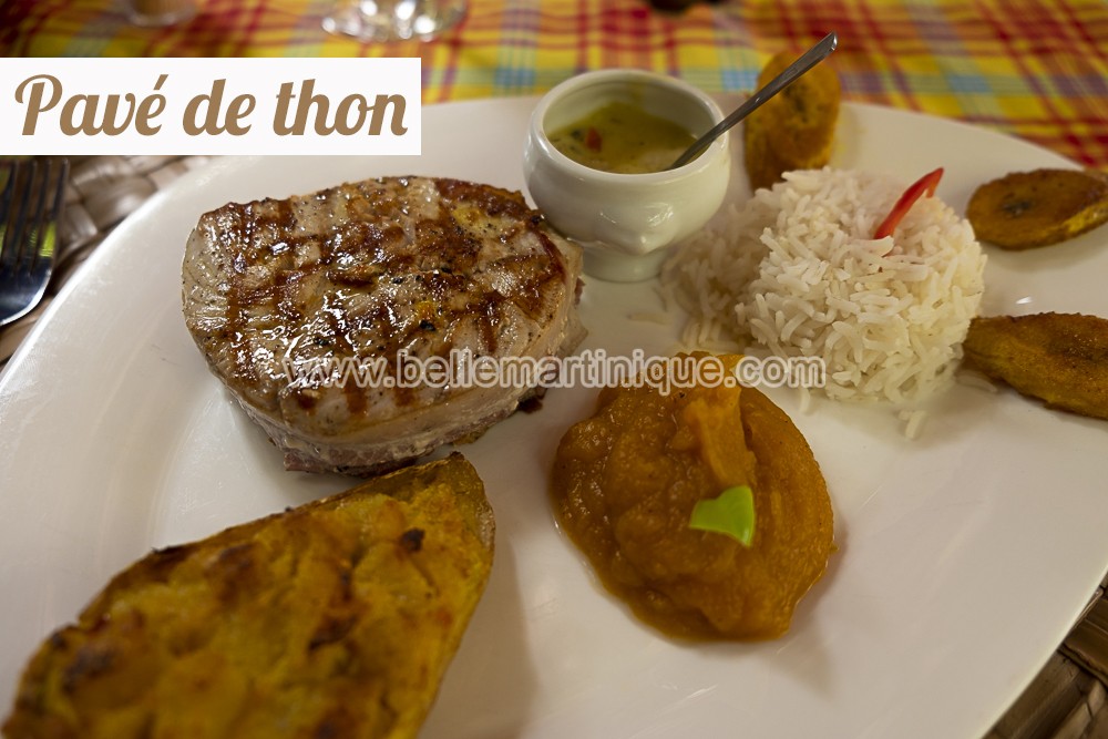 restaurant madinina breizh- pavé de thon- sainte anne-martinique-antilles-caraibe