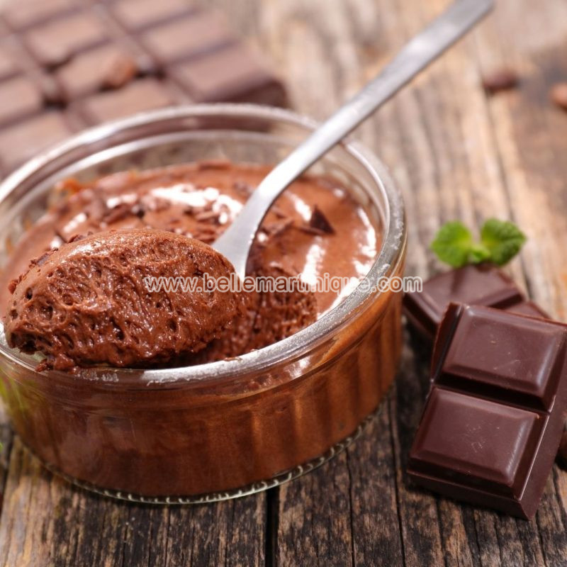Mousse au chocolat et lait de coco • Belle Martinique