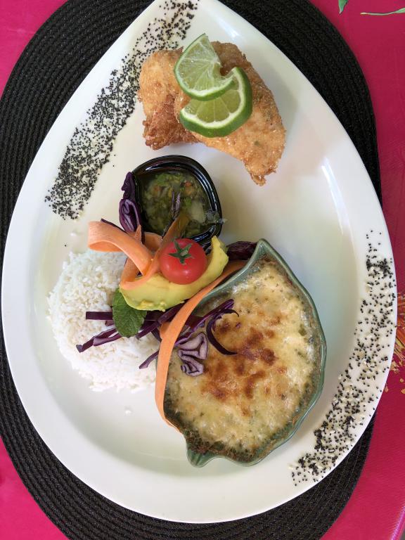 filet de vivaneau en croute de manioc - Frédérique AGRICOLE